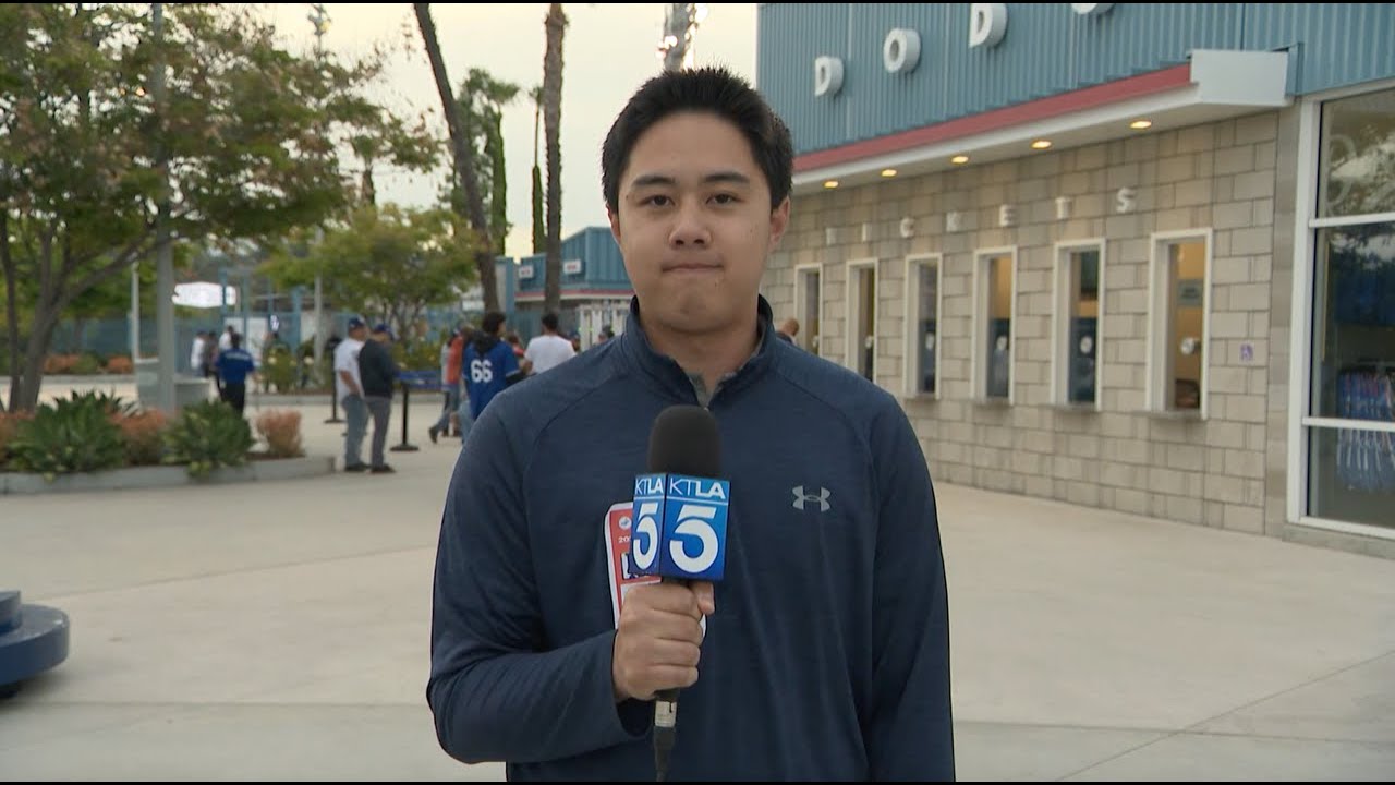 Dodger Stadium Stand up KTLA 5: April 18, 2022
