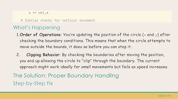 How to Prevent Your Circle from Clipping Through Boundaries in Pygame