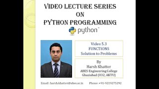 Python 5.3 Functions: Practice Exercise and Recursion