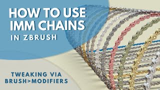 How to use IMM bicycle chain brushes in ZBrush