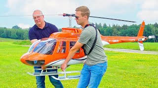 GIANT BELL 206 JET RANGER RC TURBINE HELICOPTER MODEL IN GREAT DEMO FLIGHT