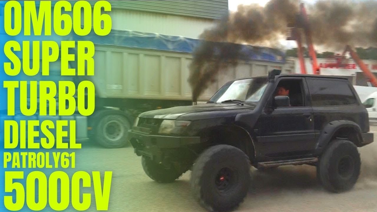 NISSAN PATROL Y61 CON SWAP MERCEDES OM606 SUPER TURBO DIESEL 500CV Y MUCHO HUMO NEGRO