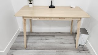 Solid Wood Writing Desk - Home Office Computer Desk with Drawer |QUICK OVERVIEW|