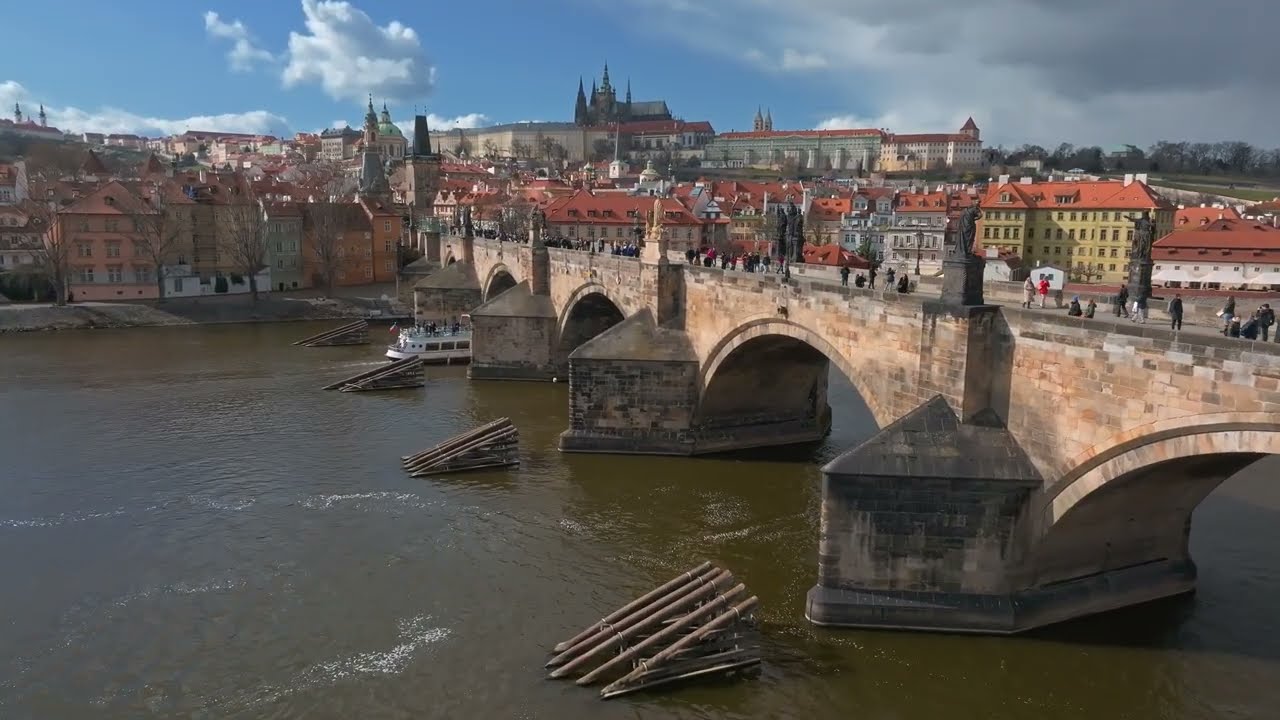 👍 Prague 4K drone footage soundtrack Mozart's Symphony No. 38 Classical Wolfgang Amadeus Mozart