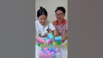 Gắp bóng bằng ly nước hài hước | #shorts #funnychallenge #gamecapdoi #thuthachvuinhon #challenge