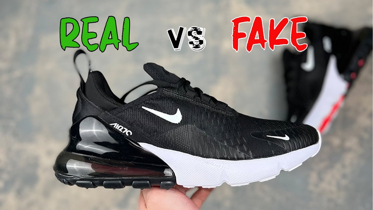 NIKE AIR MAX 270 Black White REAL vs FAKE 