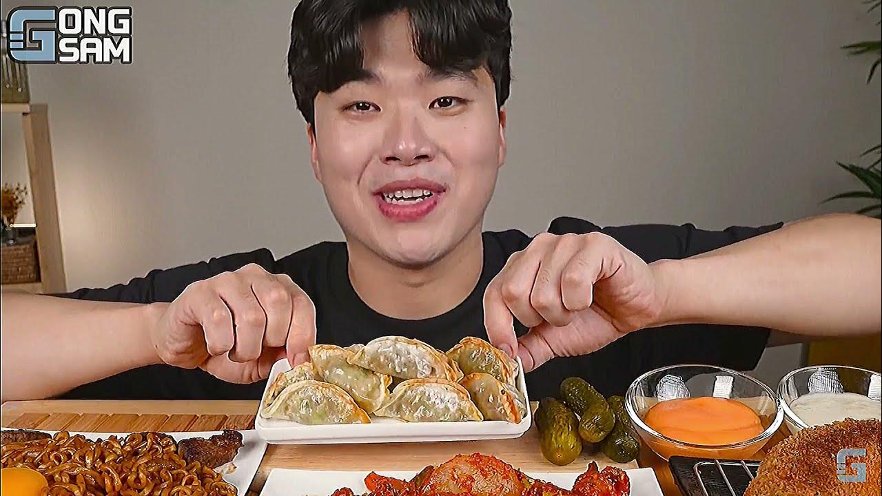 Girl and boy challenge Eat hot spicy 🌶 macaroni. SULGI vs GONGSAM who