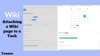 Details Teamio Wiki: How to attach a Wiki page to a Teamio Task News