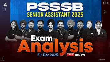 PSSSB Senior Assistant Exam Analysis 2025 | Psssb Senior Assistant Paper Analysis