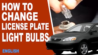 How Change the License Plate Light Bulbs of Toyota Corolla 9th Generation (2001-2008) #corolla9th