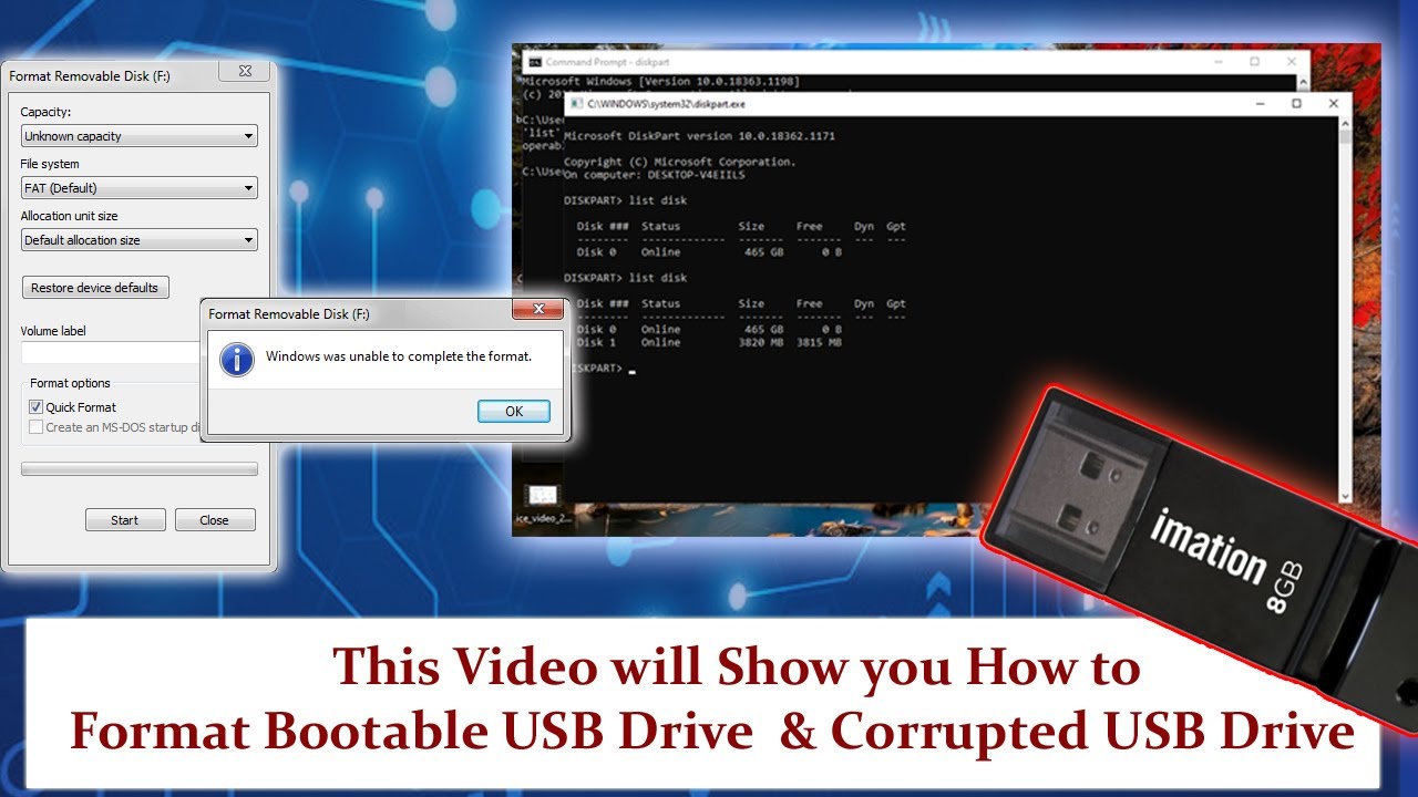 How to Format Corrupted Pen Drive or Bootable Pen Drive Simple Steps