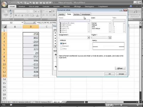 excel-2007-:-mise-en-forme-conditionnelle---montants-négatifs