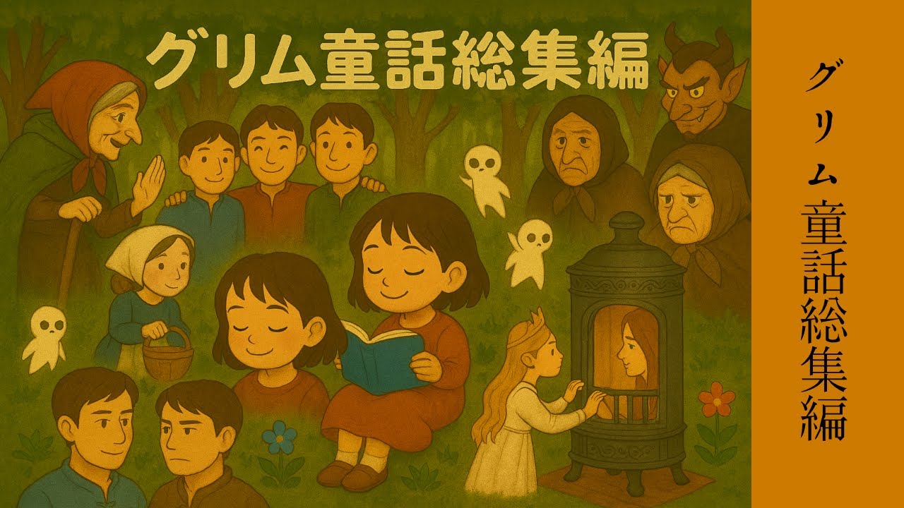 グリム童話総集編 「森の中のばあさん」 「三人兄弟」 「悪魔とそのばあさん」 「誠実なフェレナントと不誠実なフェレナント」 「鉄のストーブ」 