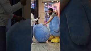 Miniso Penguin Mascot Penpen in London at Ealing Broadway Shopping Mall UK