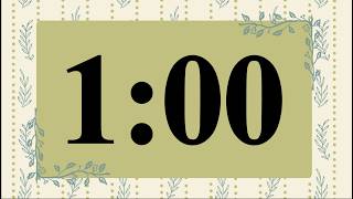1 Minute Cozy Fall Cottage Core School Timer (Warm Piano Alarm at End, No Music)