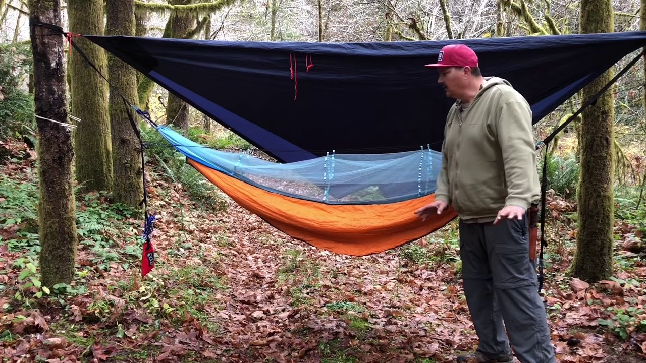 Wish.com Ultra Light Hammock Set Up - YouTube