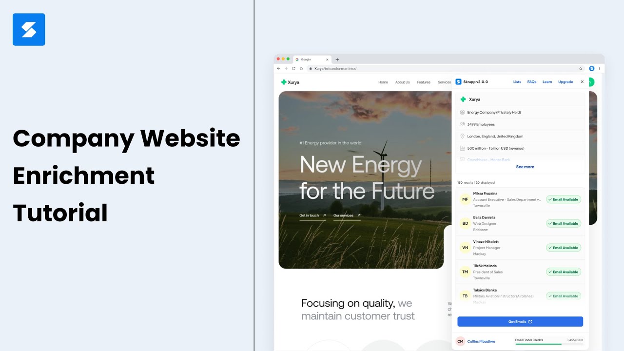 How to Enrich Company Data & Find Emails from Websites with Skrapp