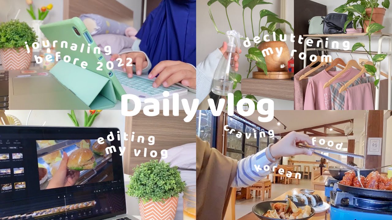 A day in my life: last vlog in 2021,decluterring my room,journaling,craving korean food,daily🍰🍜🥝