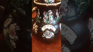 A Beautiful Barge-Ware Tea Pot! Take A Look At The Detail Throughout