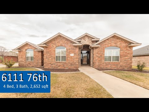 6111 76th St, Lubbock, TX home video tour