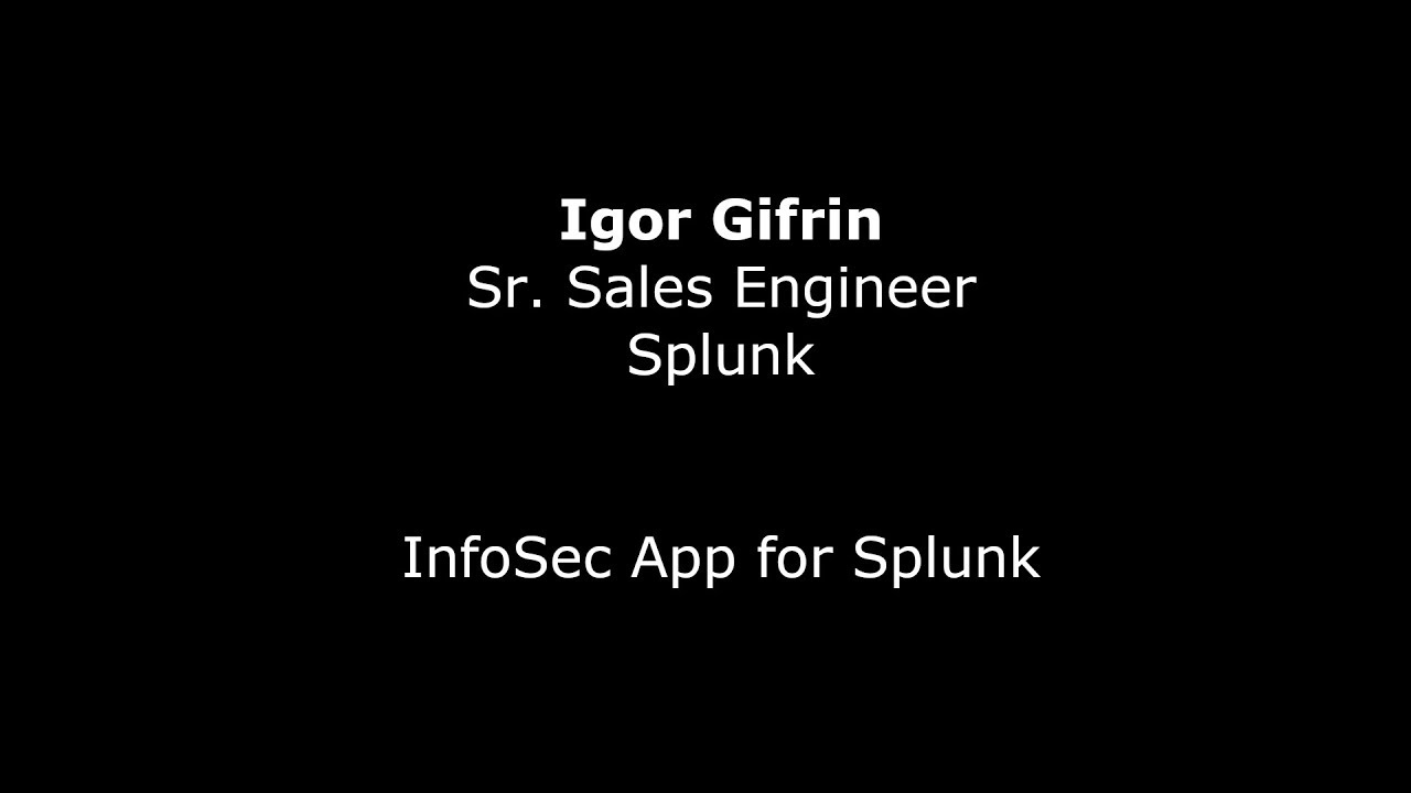 InfoSec App for Splunk