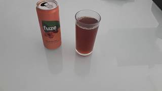 🍑 FuzeTea Peach Iced Tea Opening & Pour ASMR