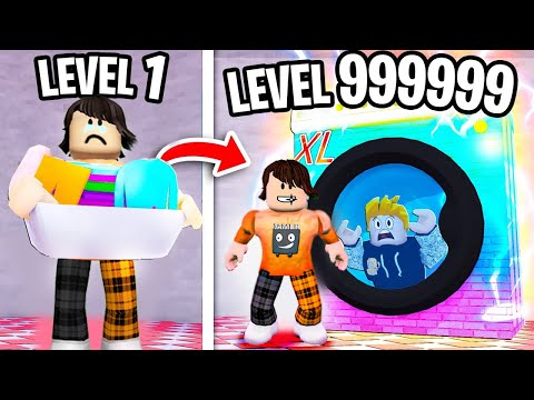 ბოლო დონის სარეცხი მანქანა Laundry Simulator Roblox ubralod noobi