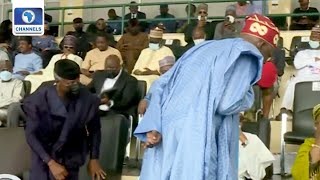 Moment Tinubu Went Back To Greet Osinbajo After Skipping Him