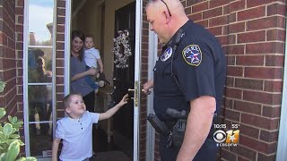Officer Surprises 4-Year-Old Boy Who Loves Police