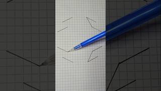 ☀️ Interesting 3D drawing on a graph paper. How to draw a 3D illusion.