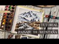 Cómo pintar montañas con acuarela paso a paso | Paisaje relajante y tutorial fácil