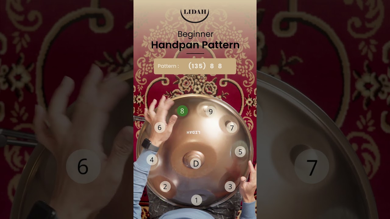 A simple handpan pattern to practise on the D Kurd 10.