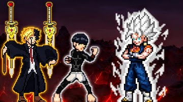 Rayne Ames (New) & Mash Burnedead V2 VS Vegito V2 (all form) in Jump Force Mugen