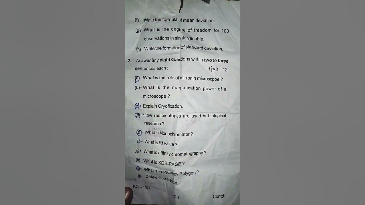 5th sem botany question Sambalpur University YouTube