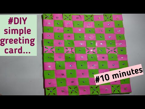 How to make Simple and Beautiful greeting card..|| in 10 minutes.|| Easy paper  craft..