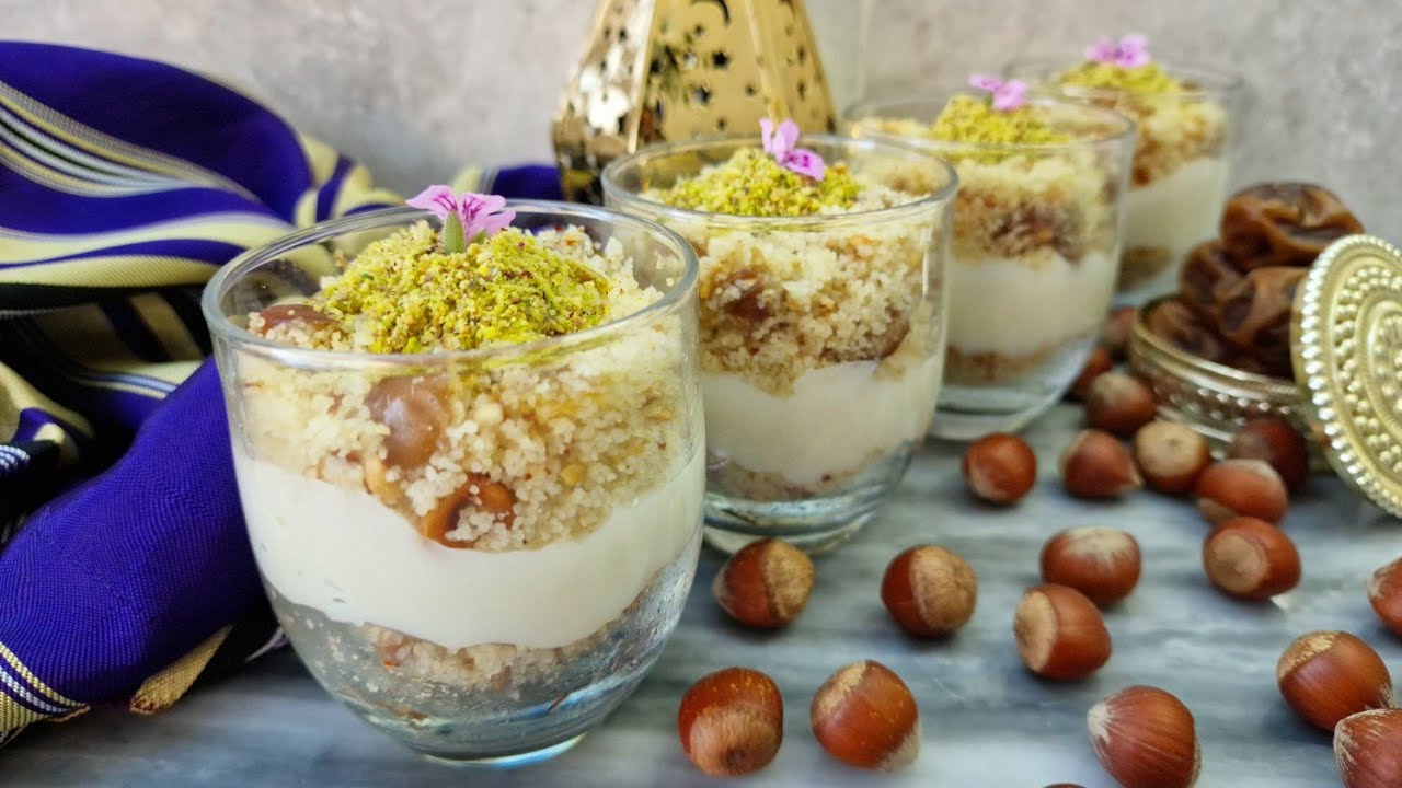 مسفوف تونسي بالكريمة والفاكية 🇹🇳 بطريقة تقديم مبتكرة كفكرة للسهرات الرمضانية أو للسحور 🌙✨