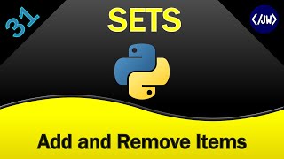 Add and remove elements from a set in #Python | #learnpython #pythontutorial