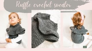 CROCHET SWEATER FOR TODDLER WITH RUFFLES - size 18 - 36 Months - step by step instructions
Hello and welcome,
I am very excited to show you how to make this very easy sweater. It is perfect for toddler girls who dont like long sleeves, yet need to be kept warm.
This pattern should fit a child anywhere from 18 - 36 months, depending on their body type.
My daughter is 13 months old yet wears size 18 months to 2T if that helps for sizing.
What you will need:
2 Skeins medium weight 4 (SEE BELOW)
2 Buttons, if you only have 1 that will do as well.
I always have on hand the following items:
Measuring Tape
Scissors
Yarn needle or any needle with a big eye
Stitch markers or paper clips
Though this is a pattern for intermediate crocheters, I have faith that an advanced beginner can make this sweater, as I try to go as slow as possible for easy follow along.
It is a great sweater for the Fall, Winter and Spring, depending on where you live. Pair it with any long sleeved shirt or a pretty simple dress.
Enjoy
Cheers Crocheters!
xoxo Humblehus
YARN USED: https://amzn.to/3Ku1WhU
As an amazon associate I earn from qualifying purchases CROCHET SWEATER FOR TODDLER WITH RUFFLES - size 18 - 36 Months - step by step instructions