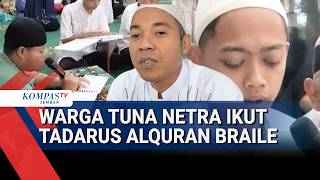 Semangat Ramadan, 6 Warga Tunanetra di Malang Tadarus Alquran Braille