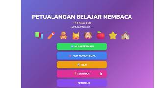 118 📚 GAME INTERAKTIF BELAJAR MEMBACA TK & KELAS 1 SD screenshot 3