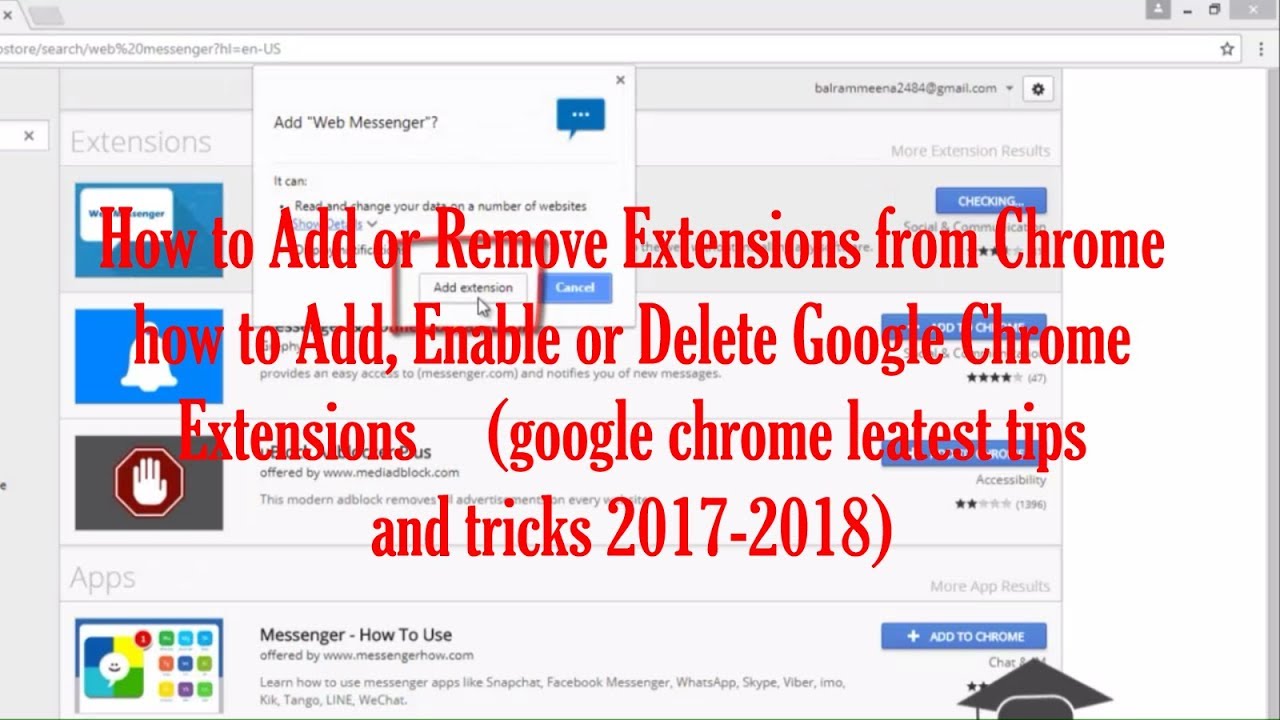 how to Install and Remove Google Chrome Extensions (Hindi/ Urdu) YouTube