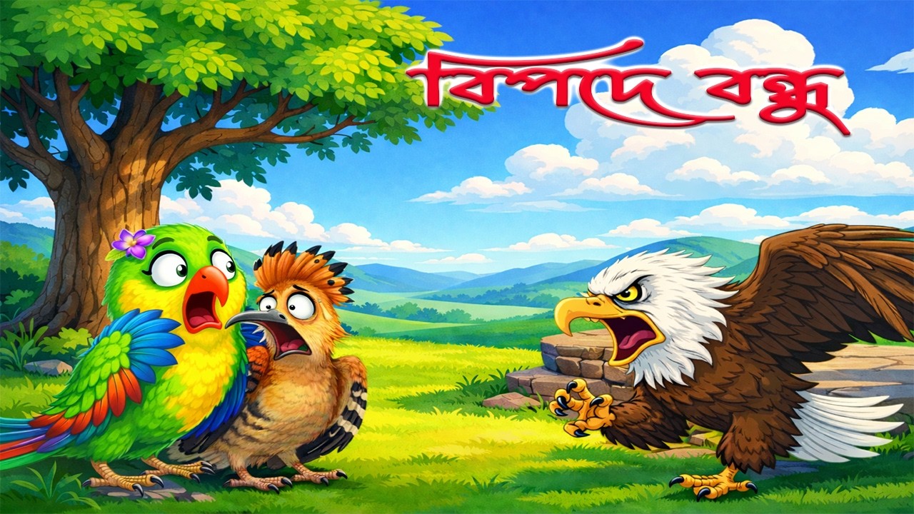 বিপদে বন্ধু | Bangla Cartoon | Bengali Animation Story | Moral Story | Bird Story