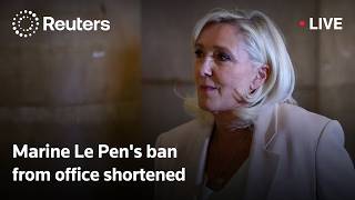 LIVE: Outside court as Le Pen's ban from office is shortened