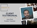 Square 32 client testimonial jason patel with transizion