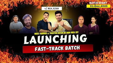 Fast Track Batch for MAH MCA CET 2026 | Start 1 Dec | 99 Percentile Strategy + Full Preparation