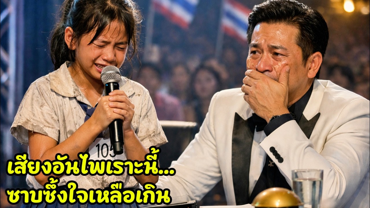 ช็อกทั้งรายการ! เด็กหญิงสู้ชีวิตร้องเพลงหาเงินรักษาแม่ ความจริงคือกรรมการคือพ่อเธอ