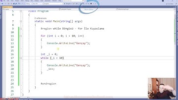 206) While Döngüsünü For İle Kıyaslayalım