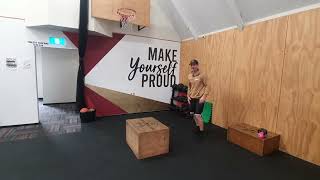 How to do Burpee Box Step Over