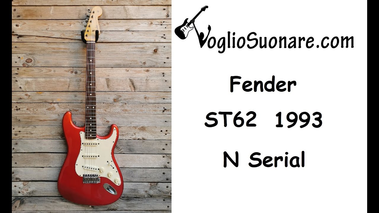 1993 Fender Stratocaster ST62 Red Car N Serial Made in Japan - YouTube