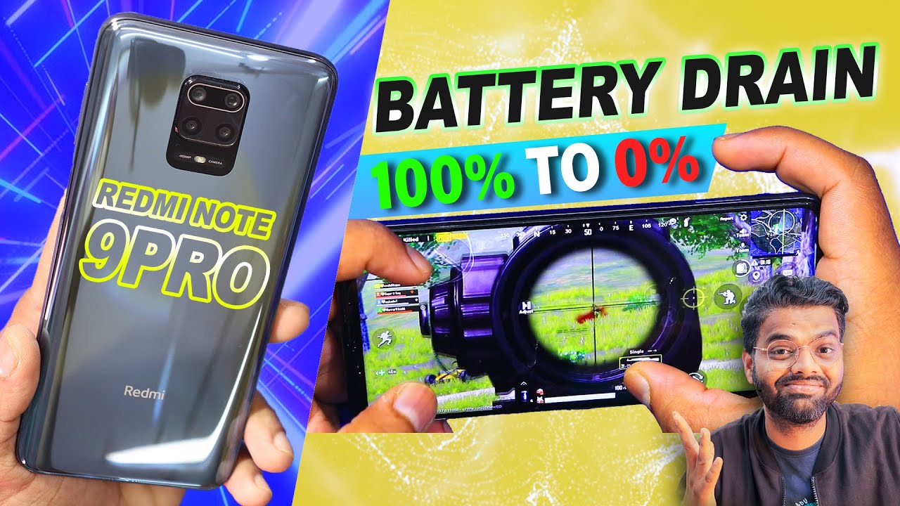 Redmi Note 9 Pro Pubg Battery Drain Test 100%-0% (Smooth+Extreme) New